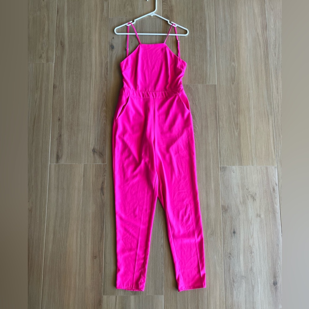 L’atiste Hot Pink Backless Pantsuit